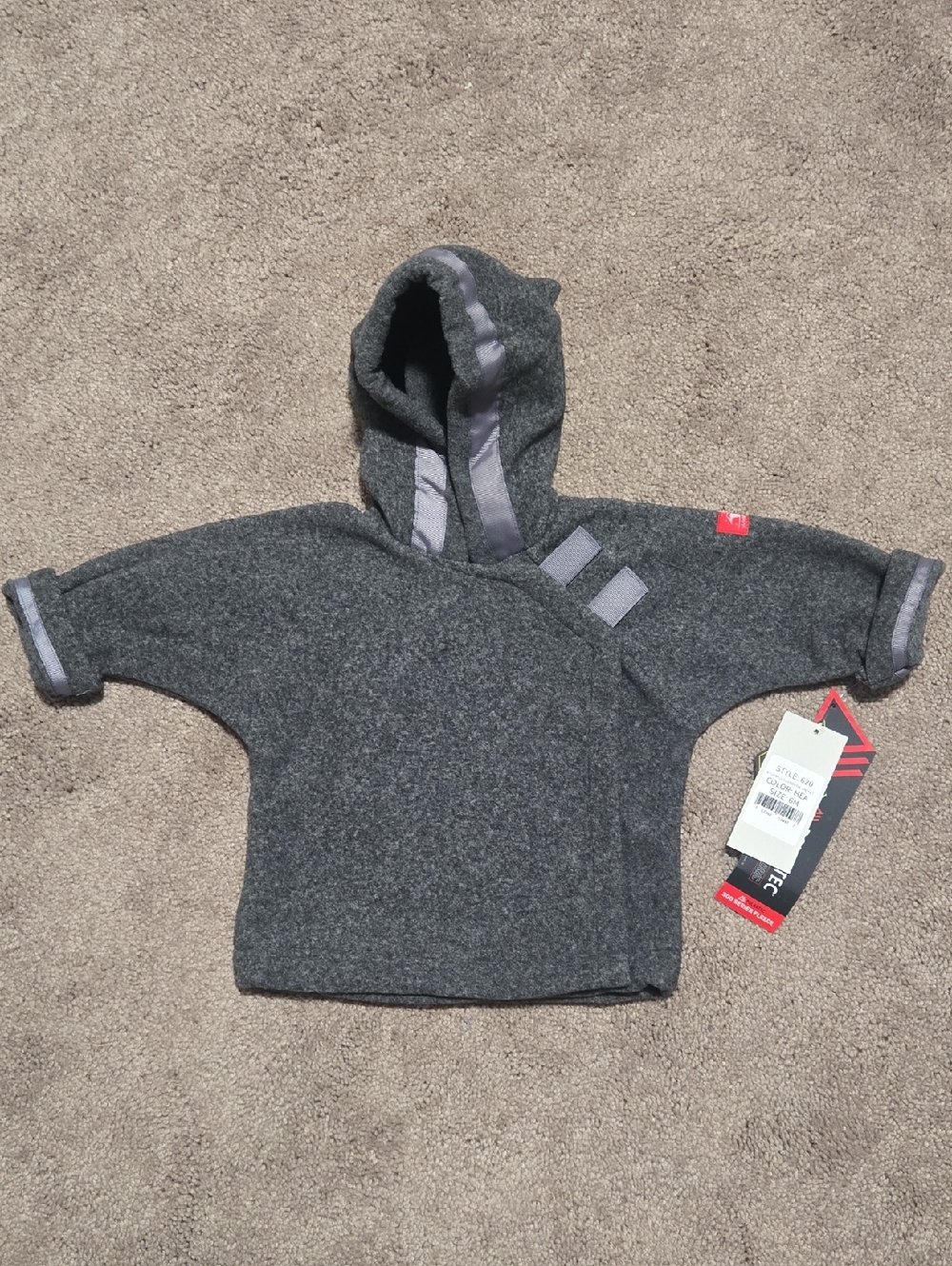 Widgeon Charcoal Grey Fleece Pullover Jacket